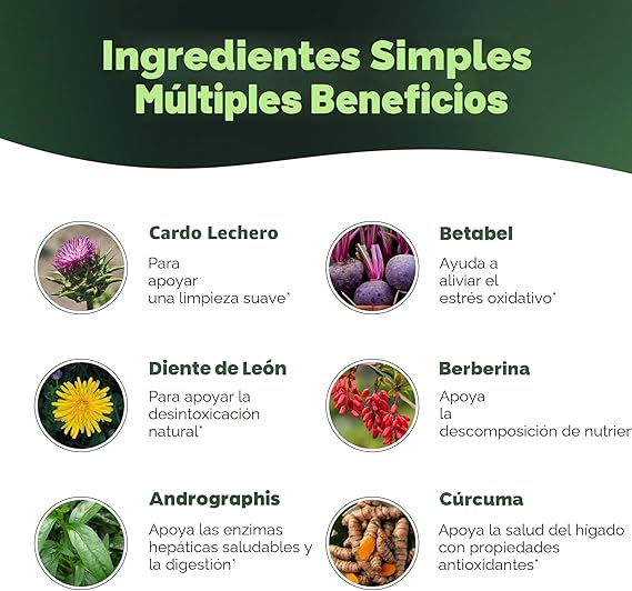 Limpieza y Desintoxicación del Hígado 70 Cápsulas