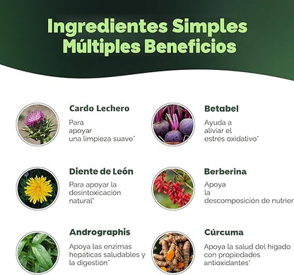 Limpieza y Desintoxicación del Hígado 70 Cápsulas