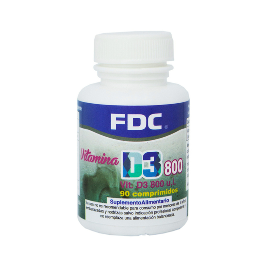 Vitamina D3 FDC 800 UI – 20 mcg 90 Cápsulas
