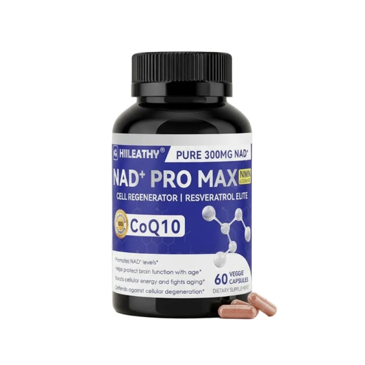 NAD+ Pro Max 300 mg + Resveratrol + CoQ10 60 Cápsulas