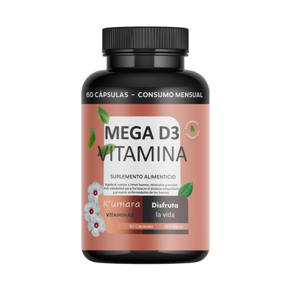 Vitamina Mega D3 60 Cápsulas